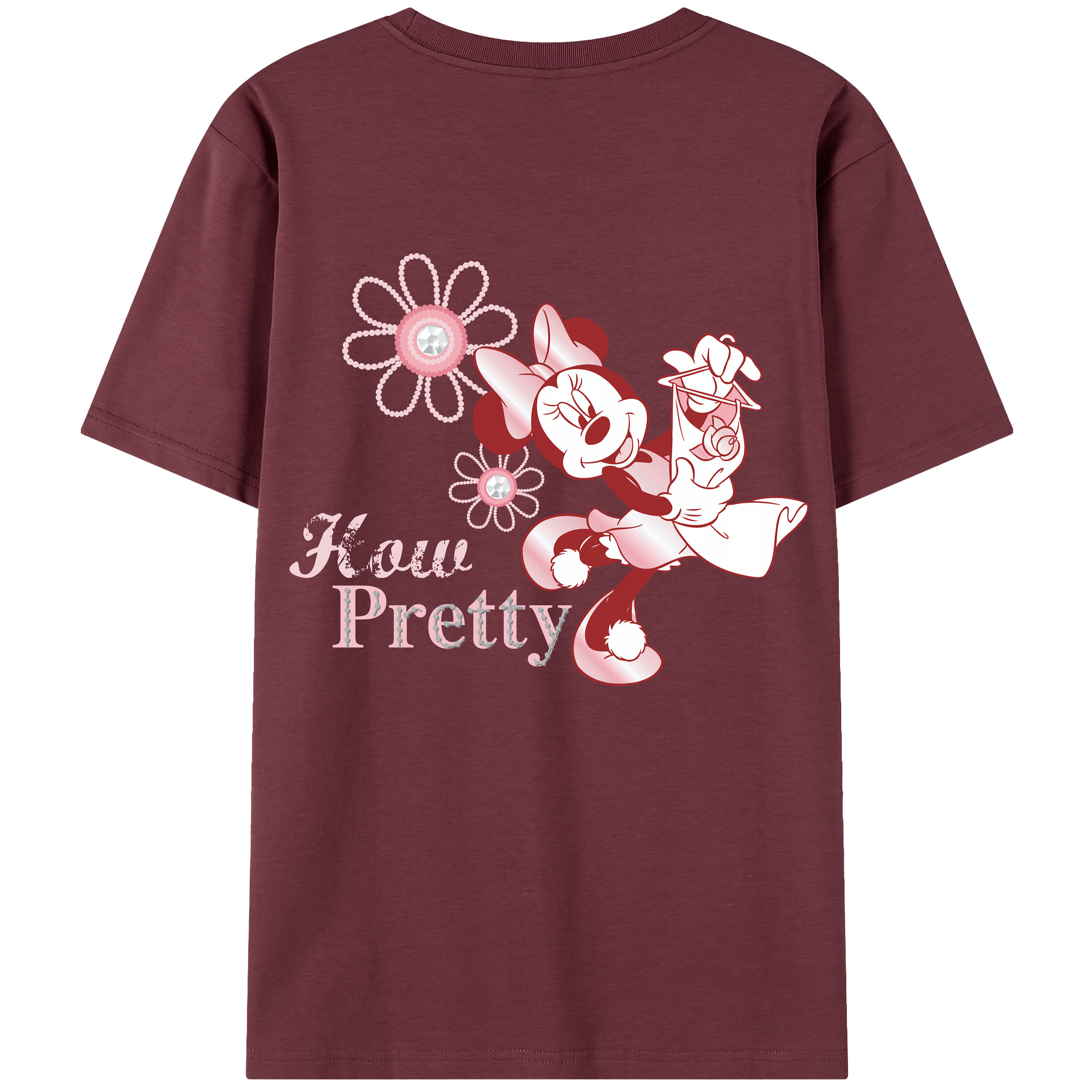 （画像用） ミッキーマウス Mickey Mouse 綿100％半袖Tシャツ（背面プリント）